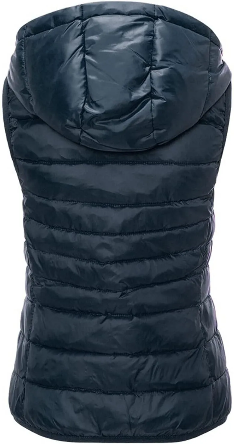 LCMTWX Black Puffer Vest Vest European and American Cotton Jackets Color Stand-up Collar Zipper Plus Size Winter Warm Black