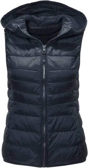LCMTWX Black Puffer Vest Vest European and American Cotton Jackets Color Stand-up Collar Zipper Plus Size Winter Warm Black