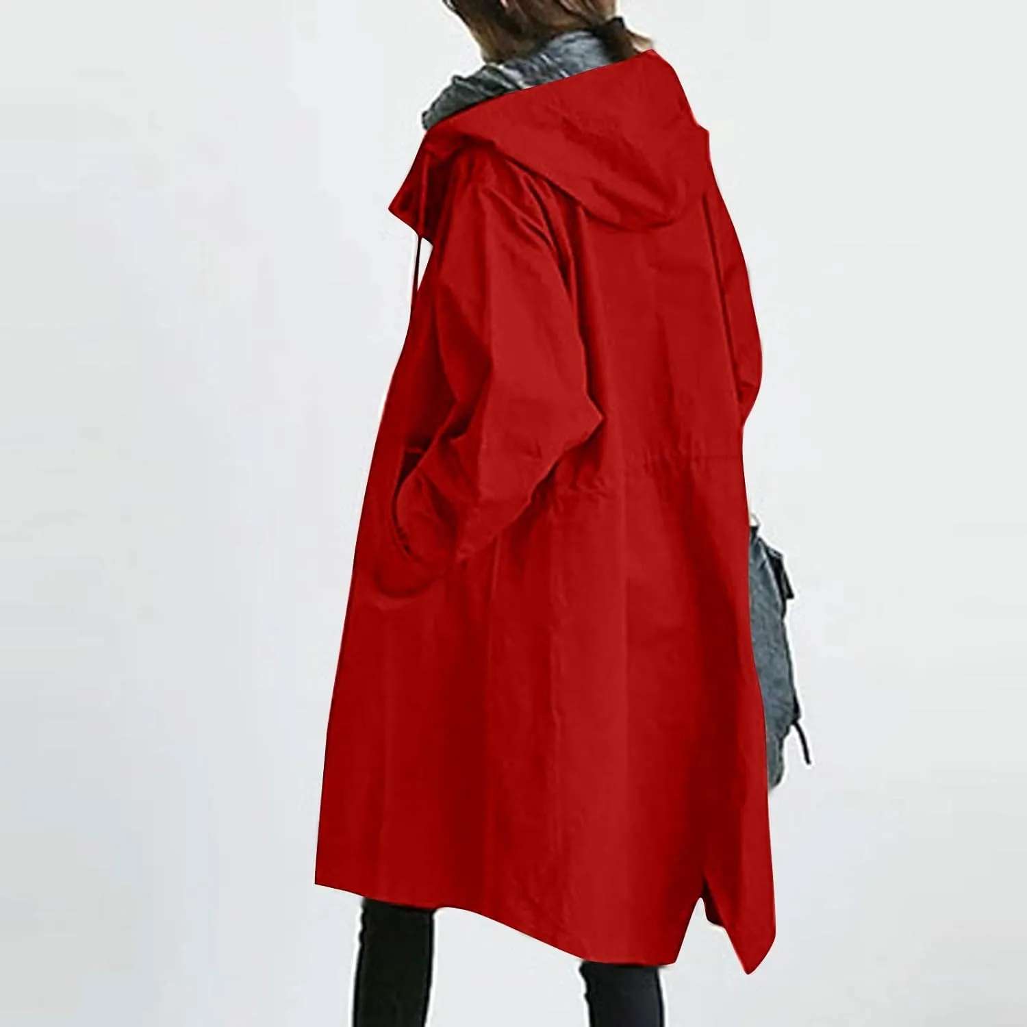 LCMTWX Winter Coats for Women Suit Collar Printed Pocket Jacket Black Trench Coat Trench Coats for Women Fall Wool Coats