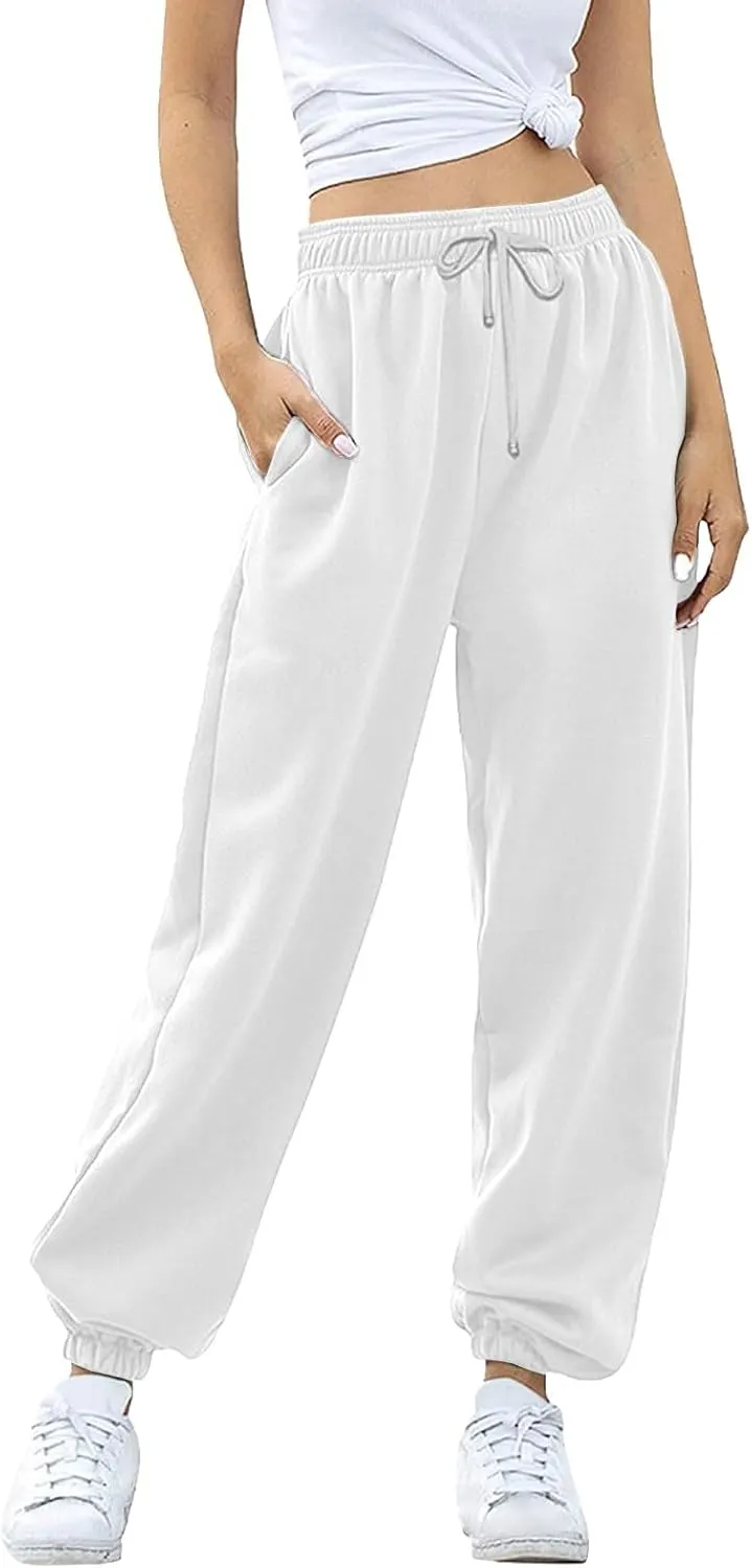 LCMTWX Women Pants 2024 Joggers Pants Workout High Waisted Yoga Pants with Pockets Black Jogger Pants for Women Women's
