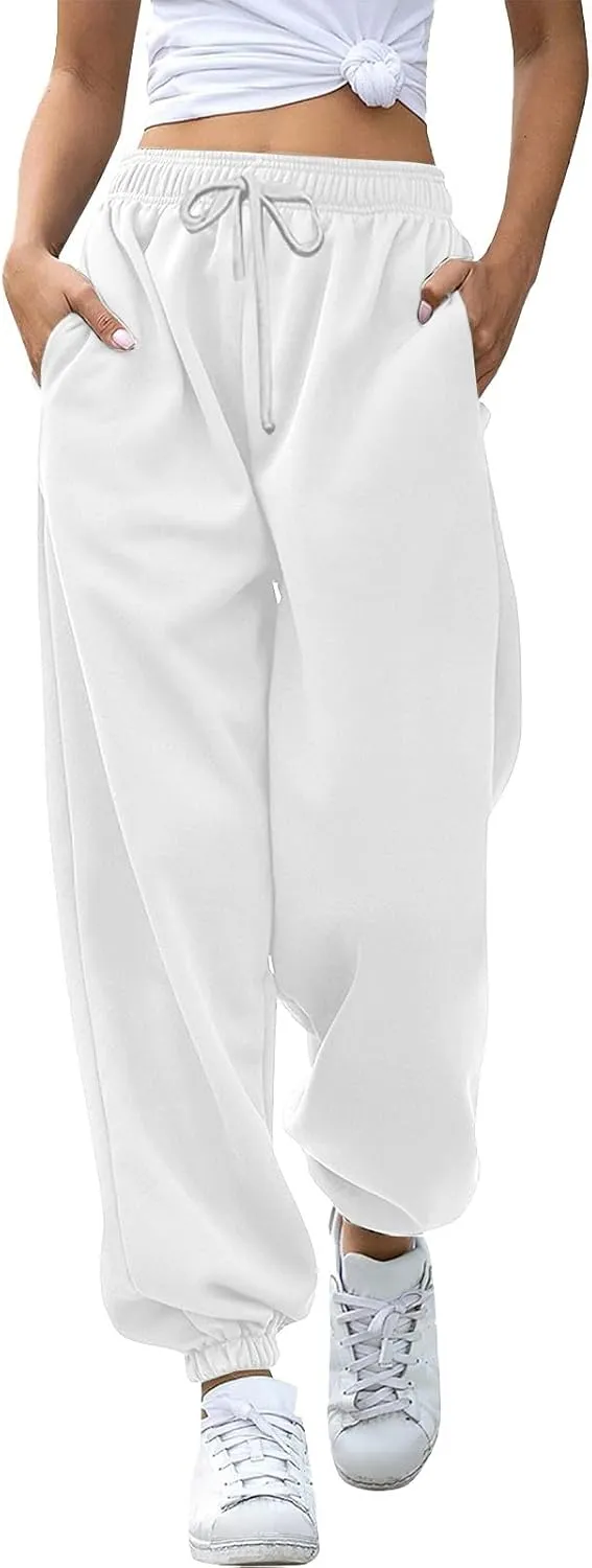 LCMTWX Women Pants 2024 Joggers Pants Workout High Waisted Yoga Pants with Pockets Black Jogger Pants for Women Women's