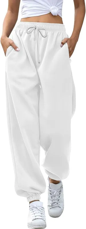 LCMTWX Women Pants 2024 Joggers Pants Workout High Waisted Yoga Pants with Pockets Black Jogger Pants for Women Women's