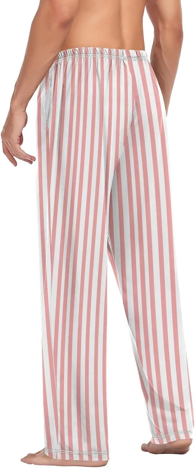 linqin Men's Pajama Pant Striped Black White Comfy Soft Lounge Sleep Pants Pajama Bottoms