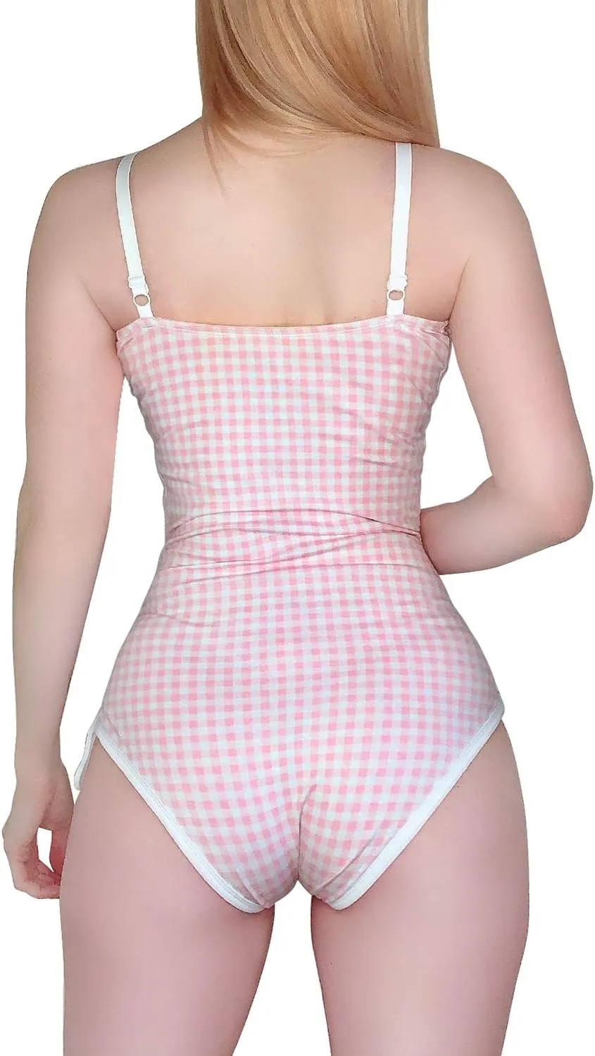 Littleforbig Cotton Fancy Bunny Romper Onesie Pajamas Teddy Lingerie One Piece Babydoll Bodysuit