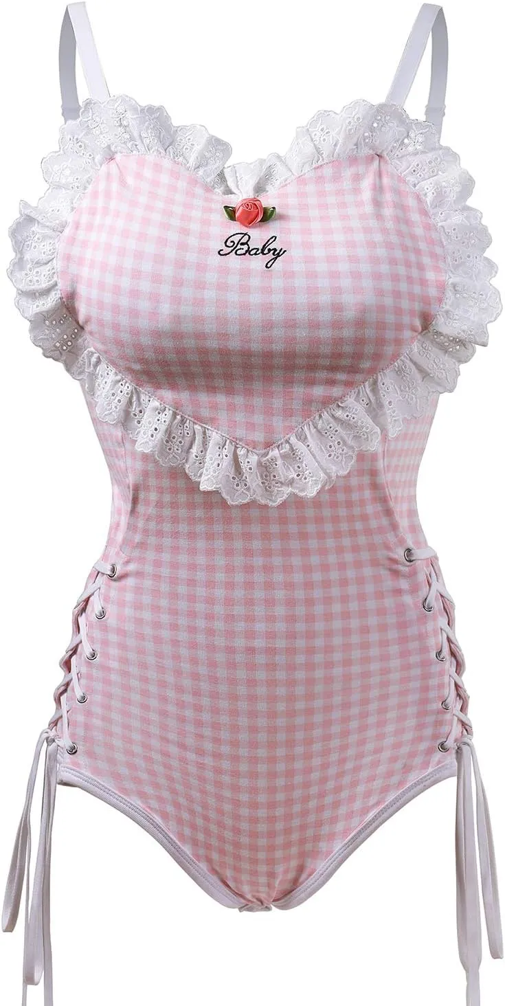 Littleforbig Cotton Fancy Bunny Romper Onesie Pajamas Teddy Lingerie One Piece Babydoll Bodysuit