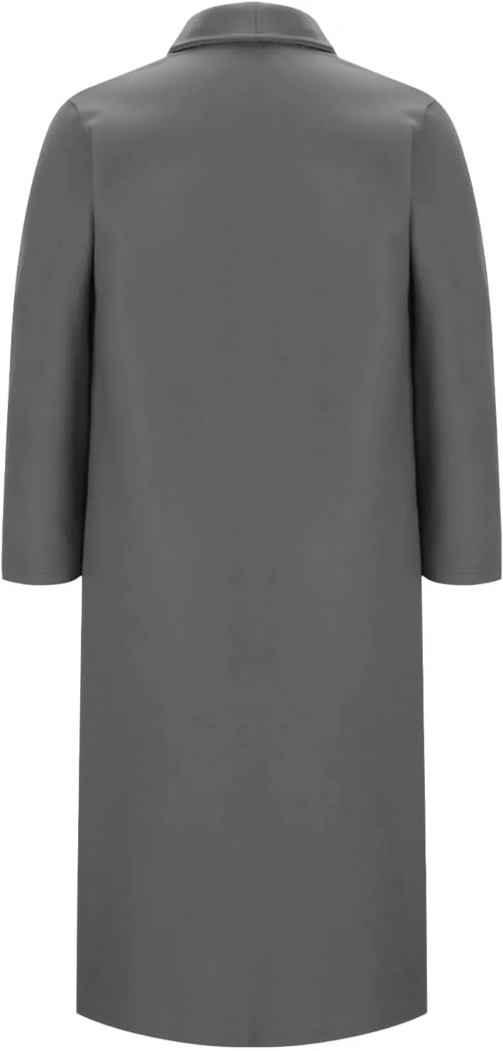 Lmdudan Women's Elegant Shawl Collar Open Front Wool Coat Formal Work Mid Long Winter Pea Coat 2024 Fashion Trench Coats