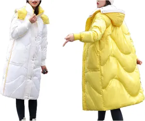 Long Puffer Jackets Womens Winter Coats with Removable Hood Plus Size Maxi Down Coats Parkas Quilted Jackets Down Coats