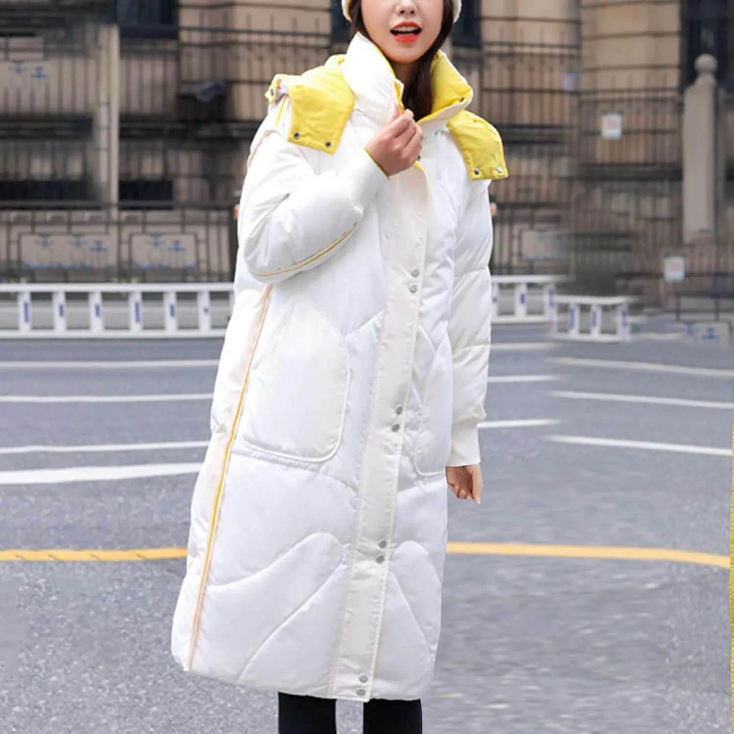 Long Puffer Jackets Womens Winter Coats with Removable Hood Plus Size Maxi Down Coats Parkas Quilted Jackets Down Coats