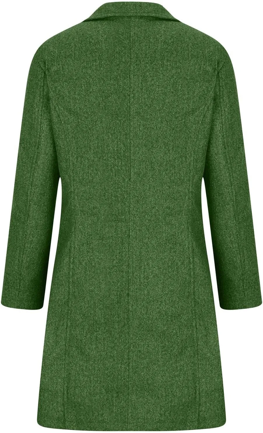 Long Trench Coats for Women Winter Jackets with Pocket Wool Blend Pea Coat Single Breasted Coats