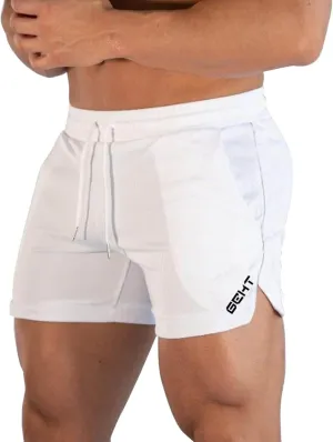 MALAIDOG Men's 3 Inch Sports Running Shorts Bodybuilding Quick Dry Drawstring Elastic Waistband Activewear Shorts with Pocket