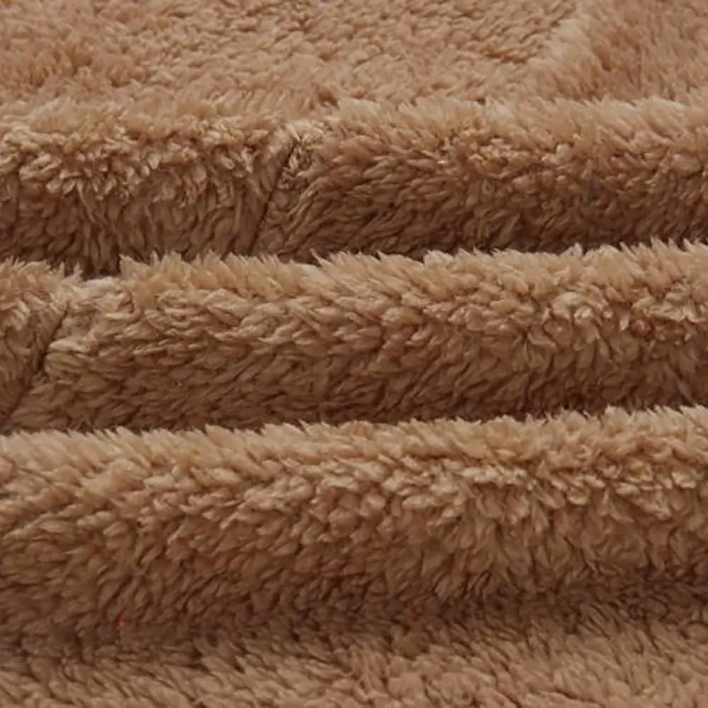 Mayntop Women Furry Mid-Length Coat Jacket Oversized Notch Lapel Plus Size Solid Color Fleece Plain Cardigan Sherpa Outerwear