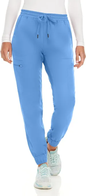 MediChic Women's Seven Pocket Cargo Scrub Pants Joggers with 4-Way Stretch Scrubs, Easy Care for Women