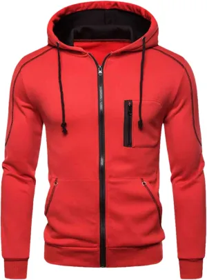 Men Hoodies Jacket Fleece Zipper Hooded Coat Sportwear Male Streetwear Tracksuit Sweatshirts