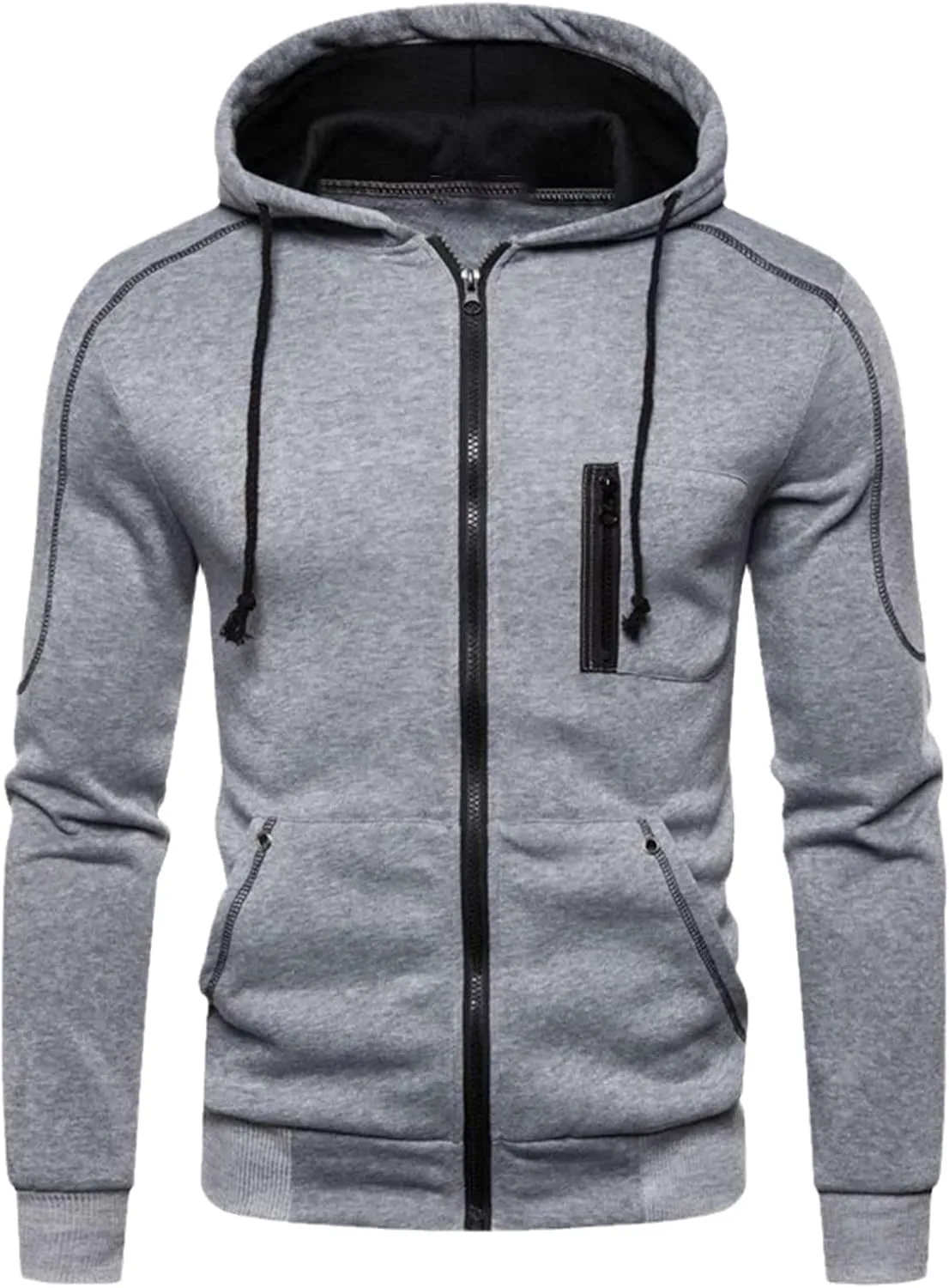 Men Hoodies Jacket Fleece Zipper Hooded Coat Sportwear Male Streetwear Tracksuit Sweatshirts