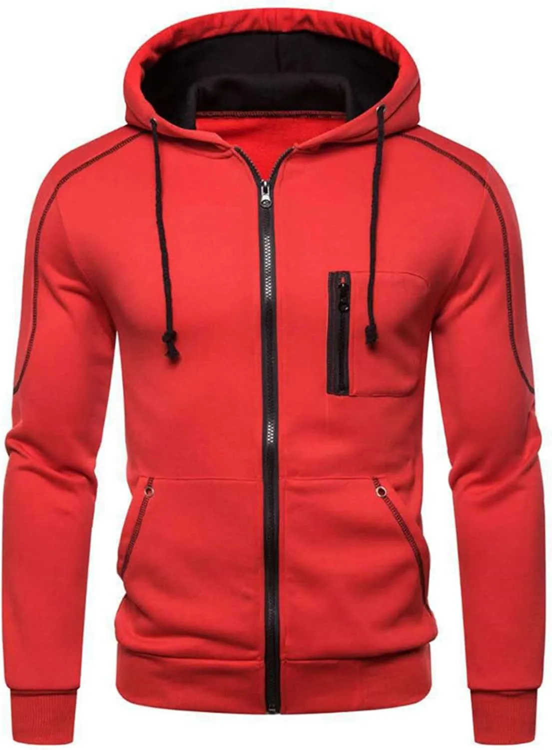 Men Hoodies Jacket Fleece Zipper Hooded Coat Sportwear Male Streetwear Tracksuit Sweatshirts