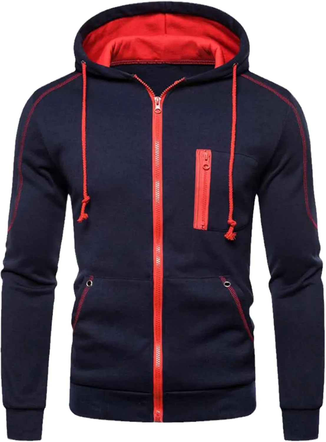 Men Hoodies Jacket Fleece Zipper Hooded Coat Sportwear Male Streetwear Tracksuit Sweatshirts