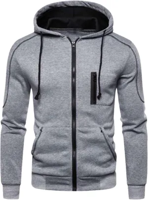 Men Hoodies Jacket Fleece Zipper Hooded Coat Sportwear Male Streetwear Tracksuit Sweatshirts