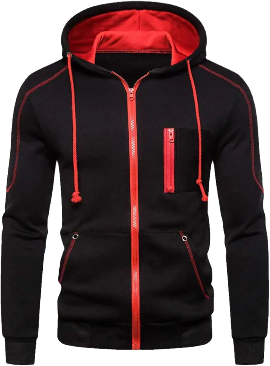 Men Hoodies Jacket Fleece Zipper Hooded Coat Sportwear Male Streetwear Tracksuit Sweatshirts