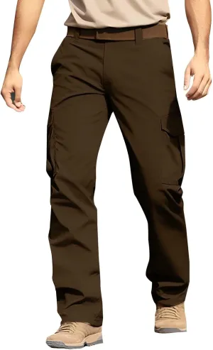 Mens Cargo Pants Relaxed Fit Hiking Work Pants Ripstop Lightweight Flex Tactical Pants with Pockets Chino Pants