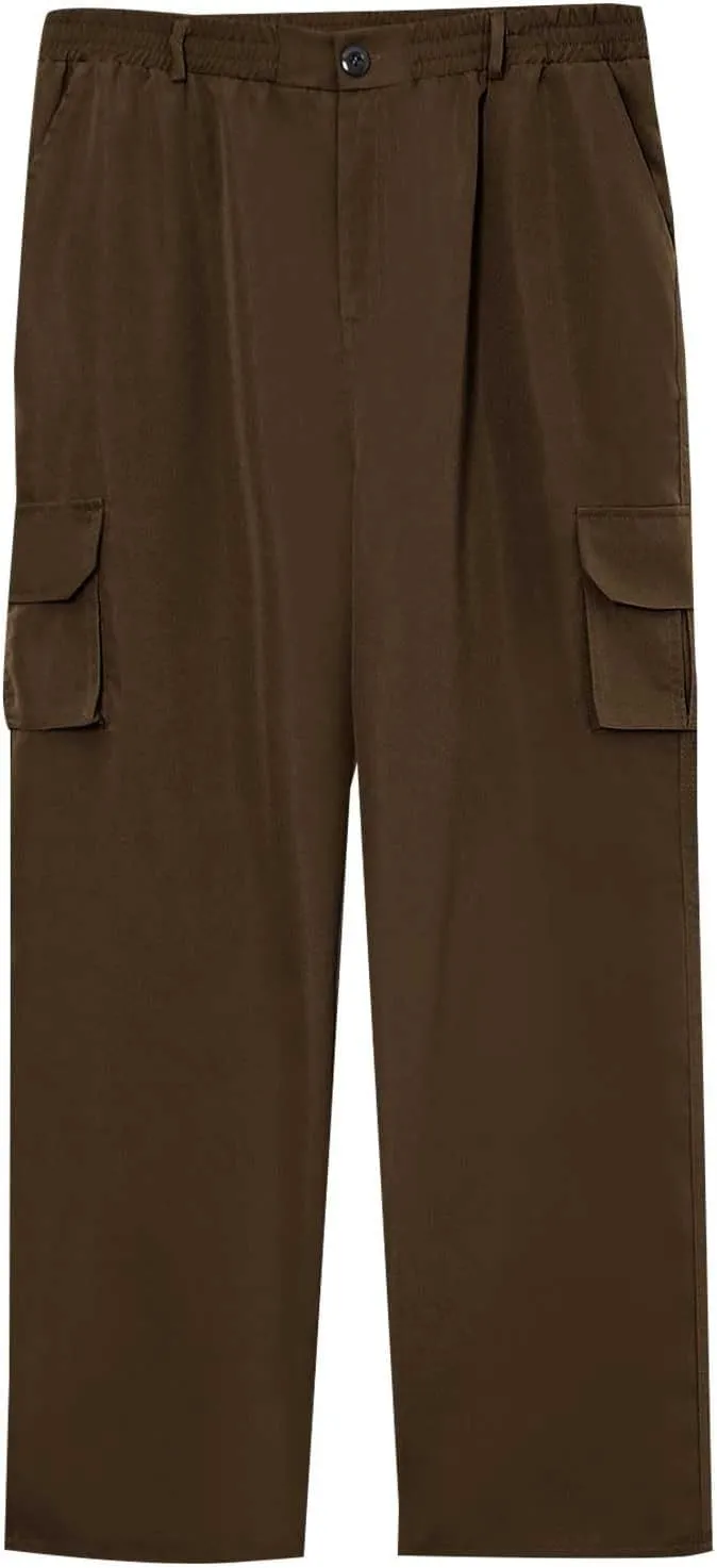 Mens Cargo Pants Relaxed Fit Hiking Work Pants Ripstop Lightweight Flex Tactical Pants with Pockets Chino Pants