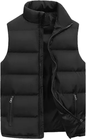 Men's Casual Outerwear Vest Lightweight Full-Zip Sleeveless Jacket Outdoor Hiking Running Travel Golf Vest Pockets