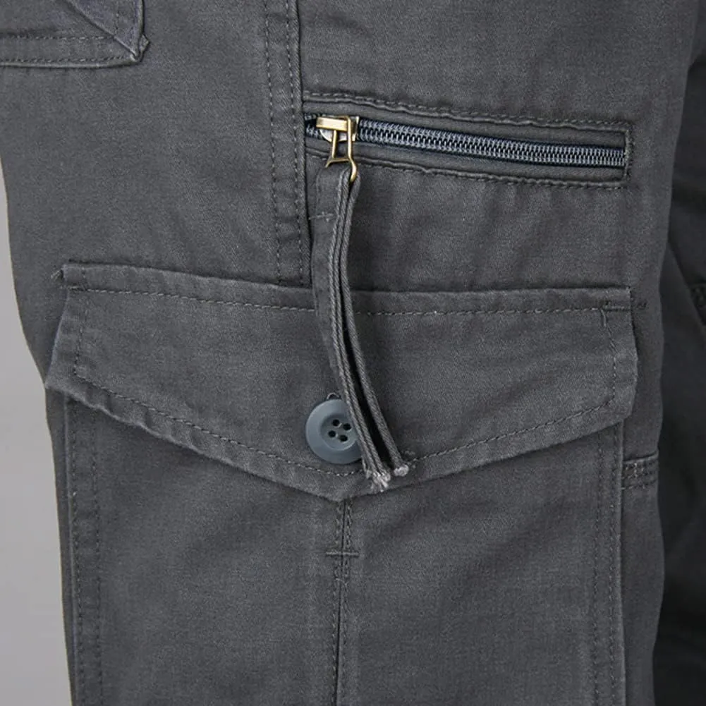 Men's Outdoor Tactical Pants, Rip-Stop Casual Work Pants Multi-Pocket Cargo Pants