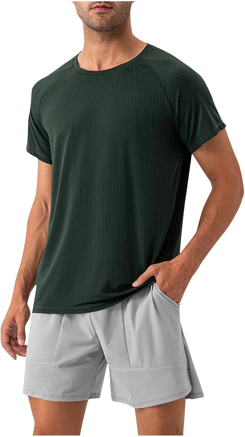 Mens Quick Dry Shorts 5 Inch Running Athletic Short Pants Loose Moisture Wicking Training Sports Pants Workout S-2XL
