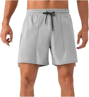 Mens Quick Dry Shorts 5 Inch Running Athletic Short Pants,Loose Moisture Wicking Training Sports Pants,Workout S-2XL