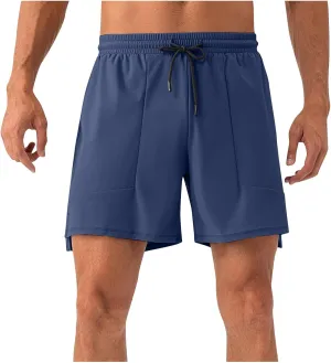 Mens Quick Dry Shorts 5 Inch Running Athletic Short Pants,Loose Moisture Wicking Training Sports Pants,Workout S-2XL