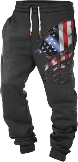 Mens Stretch Elastic Waist Drawstring Athletic Running Workout Jogger Cargo Sweatpants with Pockets Sport Trousers