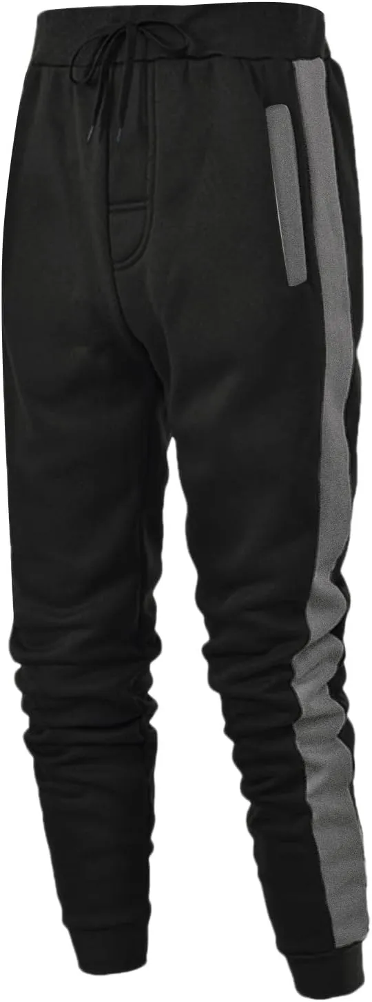 Mens Sweatsuits 2 Piece Set Cotton Tracksuit Hoodies and Sweapants Set with Pockets Fleece Jogging Suits Plus Size Sweat Suit