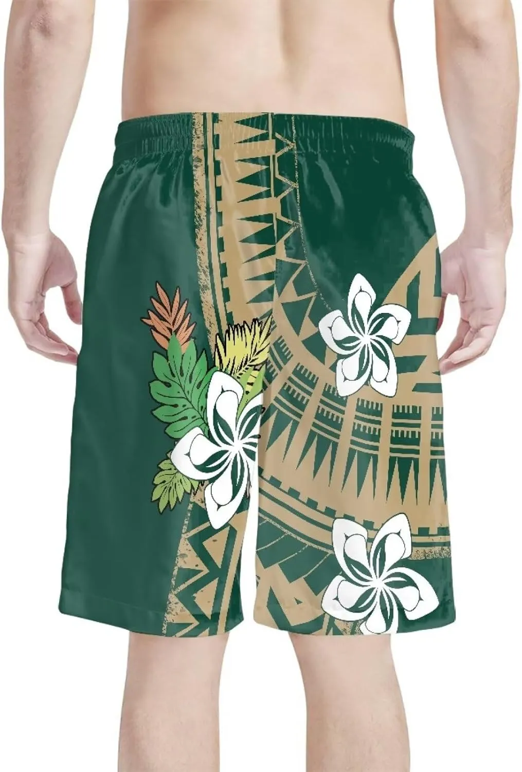Mens Tonga Samoan Hawaiian Polynesian Swim Trunks Beachwear Sports Running Swim Board Shorts Quick Dry