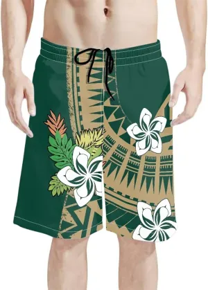 Mens Tonga Samoan Hawaiian Polynesian Swim Trunks Beachwear Sports Running Swim Board Shorts Quick Dry