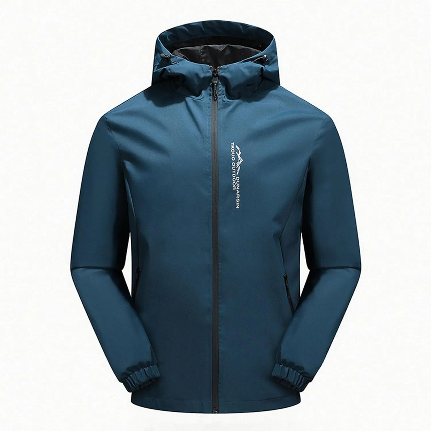 Men's Waterproof Jacket Softshell Hiking Windbreaker Jackets Hooded Zipper Rain Coats Multi-Pockets Outdoor Fishing