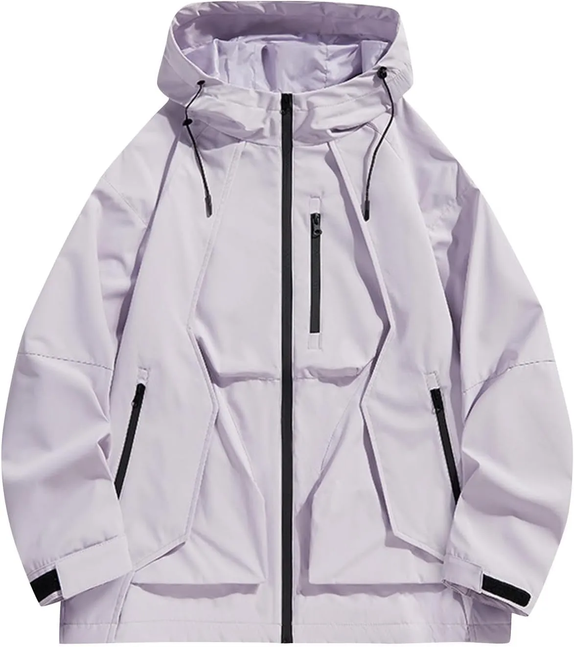 Mens Windproof Jacket Waterproof Lightweight Mountain Sport Jacket for Men Hooded Windbreaker Raincoat Zipper Jackets