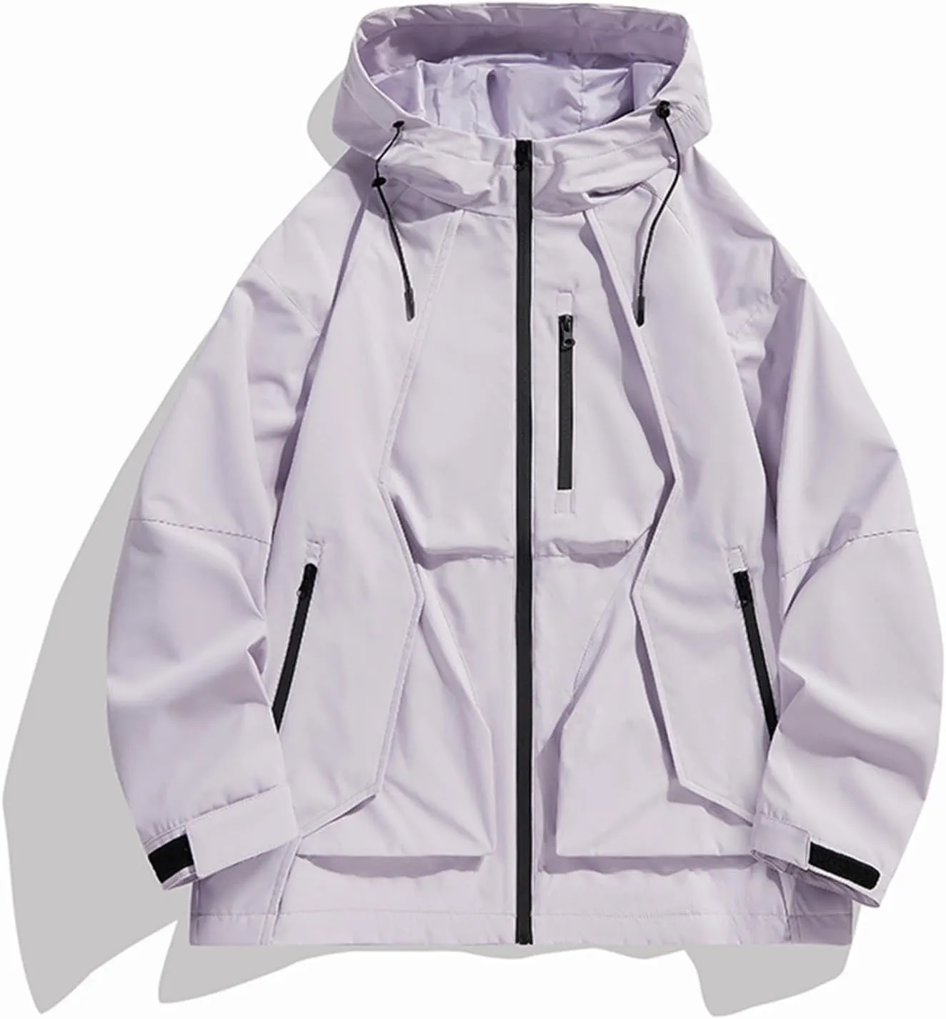 Mens Windproof Jacket Waterproof Lightweight Mountain Sport Jacket for Men Hooded Windbreaker Raincoat Zipper Jackets