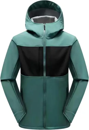 Men's Windproof Ski Jacket Warm Winter Snow Coat Mountain Waterproof Hooded Raincoat Color Block Lightweight Hiking Jackets