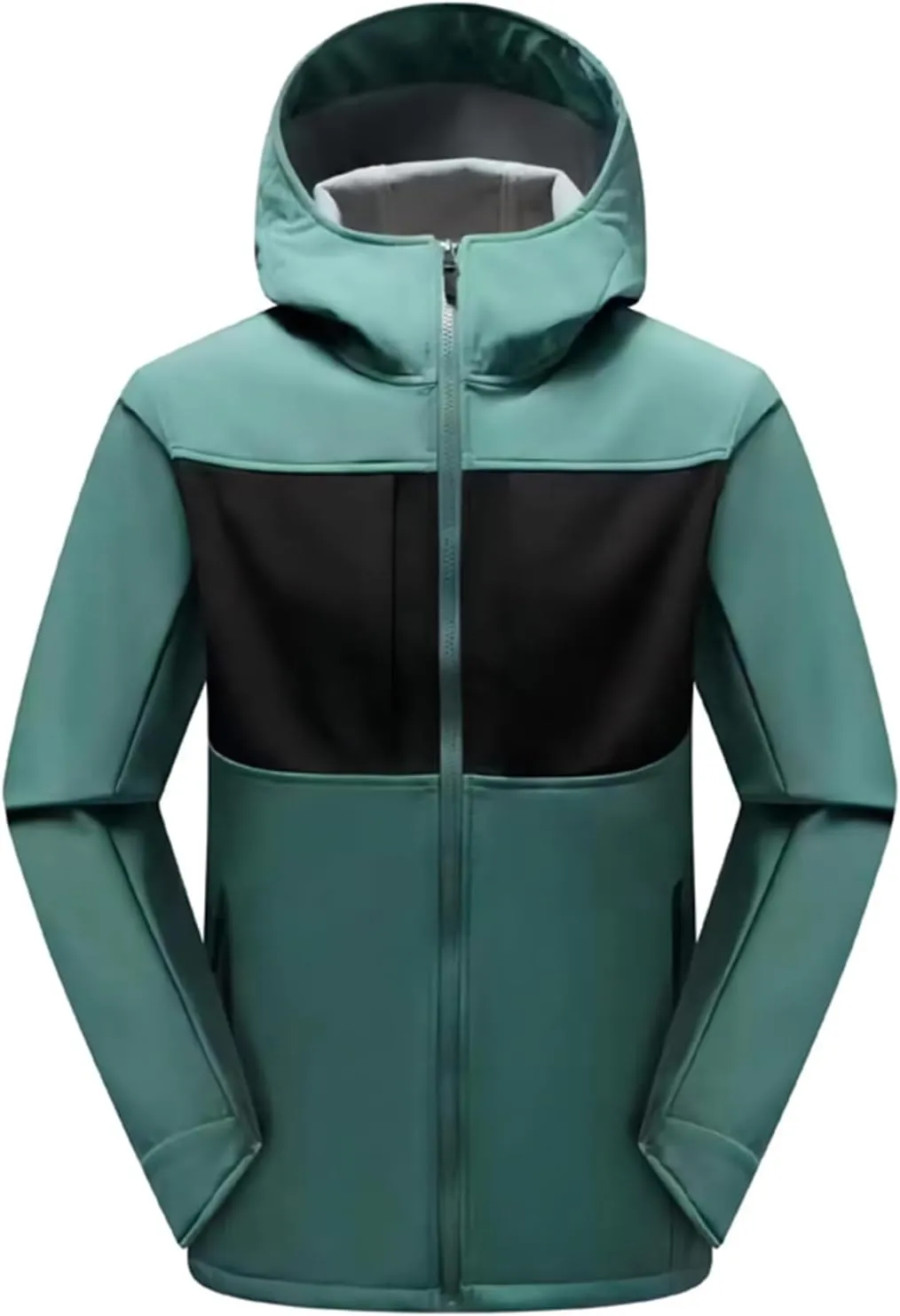 Men's Windproof Ski Jacket Warm Winter Snow Coat Mountain Waterproof Hooded Raincoat Color Block Lightweight Hiking Jackets