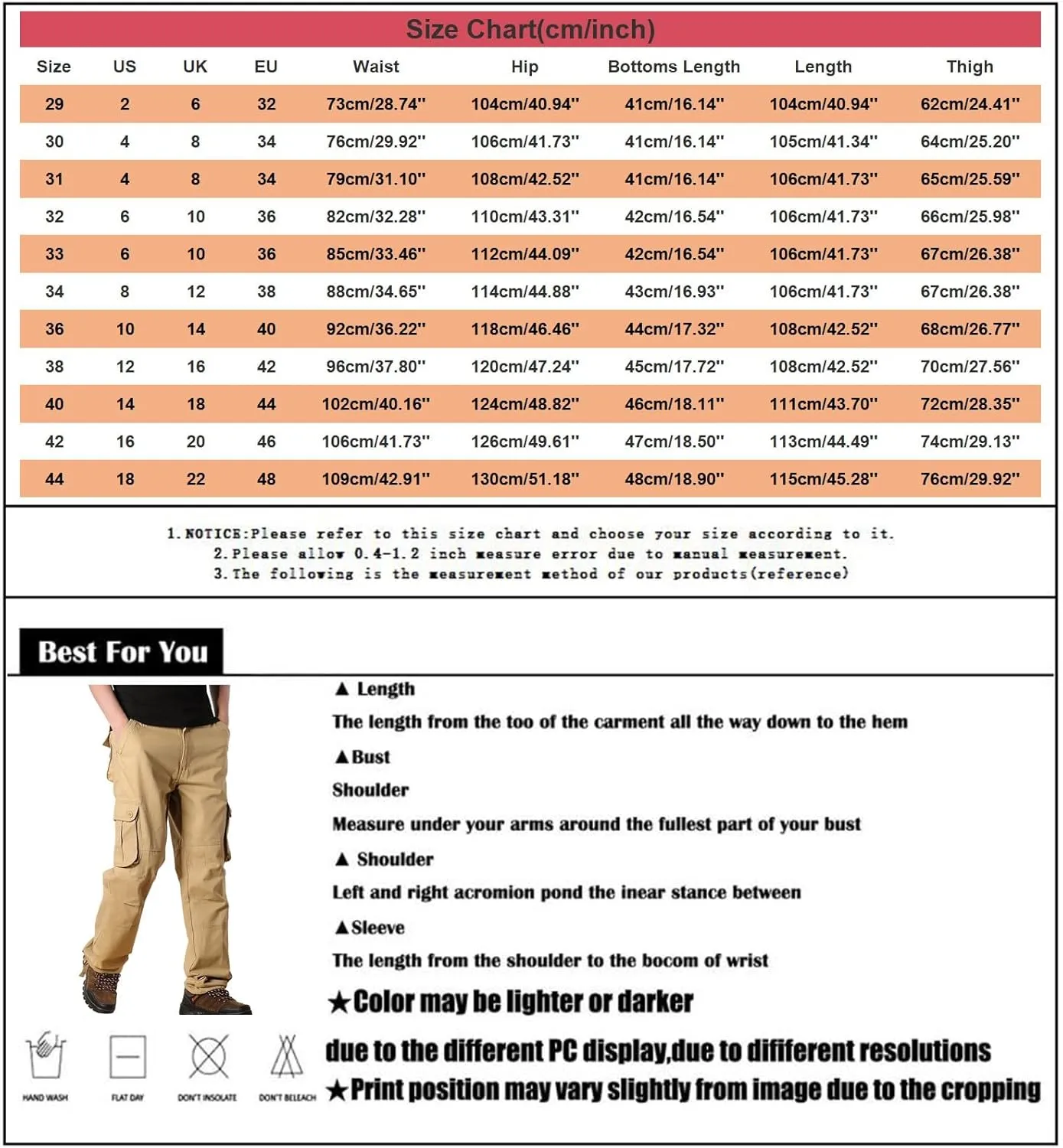 Men's Work Pants Hiking Cargo Pants Six Pockets Outdoor Ripstop Multi Pockets Breathable Cotton Pants Mens Cargo Pants
