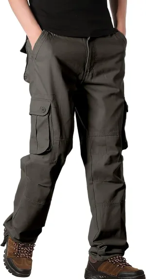 Men's Work Pants Hiking Cargo Pants Six Pockets Outdoor Ripstop Multi Pockets Breathable Cotton Pants Mens Cargo Pants