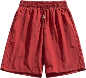 Men's Workout Shorts 5 Inch Athletic Running Gym Gear Elastic Drawstring Active with Pockets,Quick Dry,Water Resistant