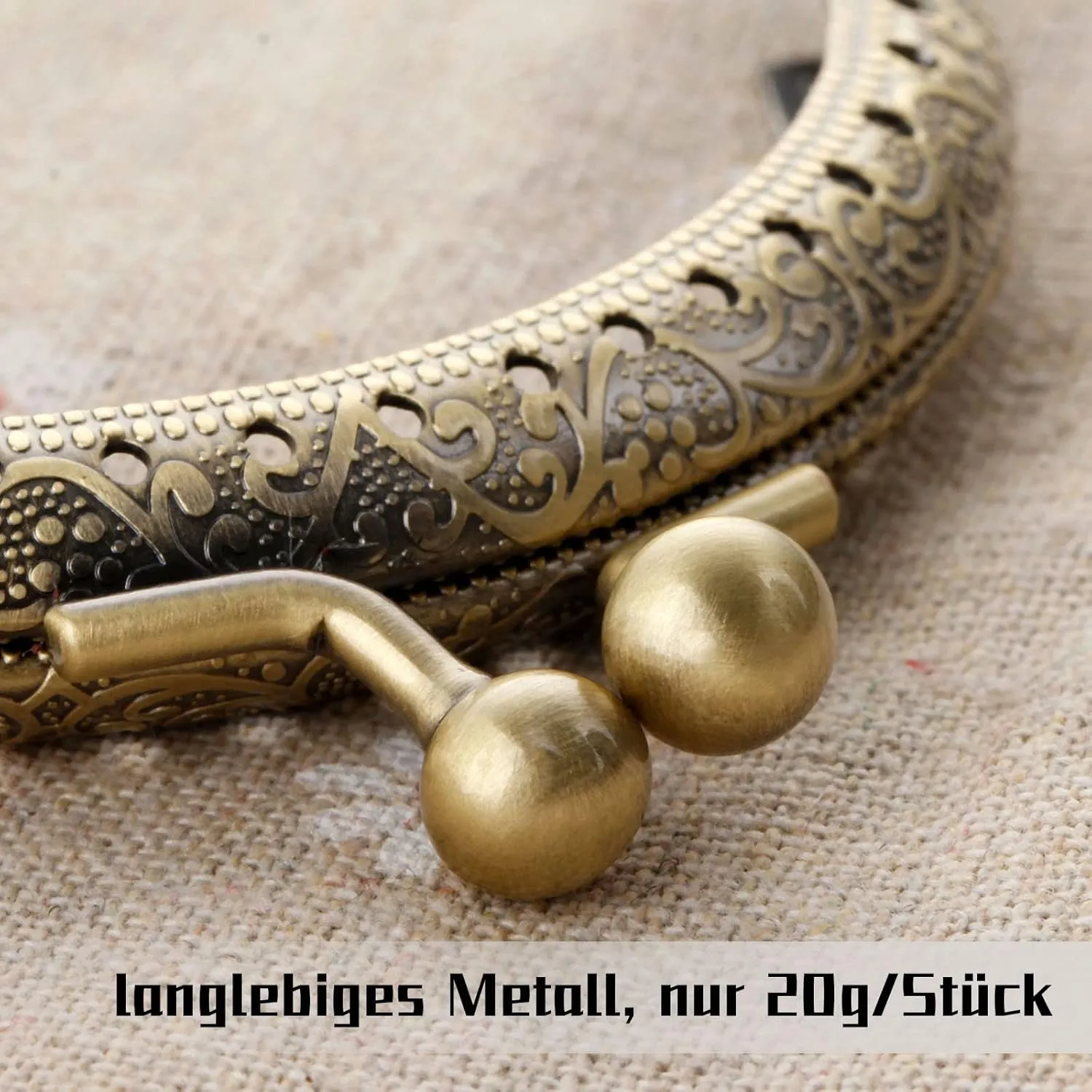 Mtsooning Metal Purse Frame, 5PCS 3.3"/8.5cm Bronze Kiss Clasp Lock, Arch Sape Coin Bag Clasp for DIY Coin Bag Handle Sewing Craft