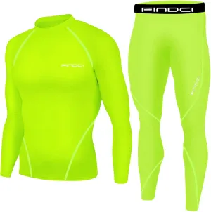 Muscularfit Men's Sports Running Set Compression Long Sleeve Athletic Tracksuit Quick-Dry Fitness Tracksuit Gym Yoga Suits