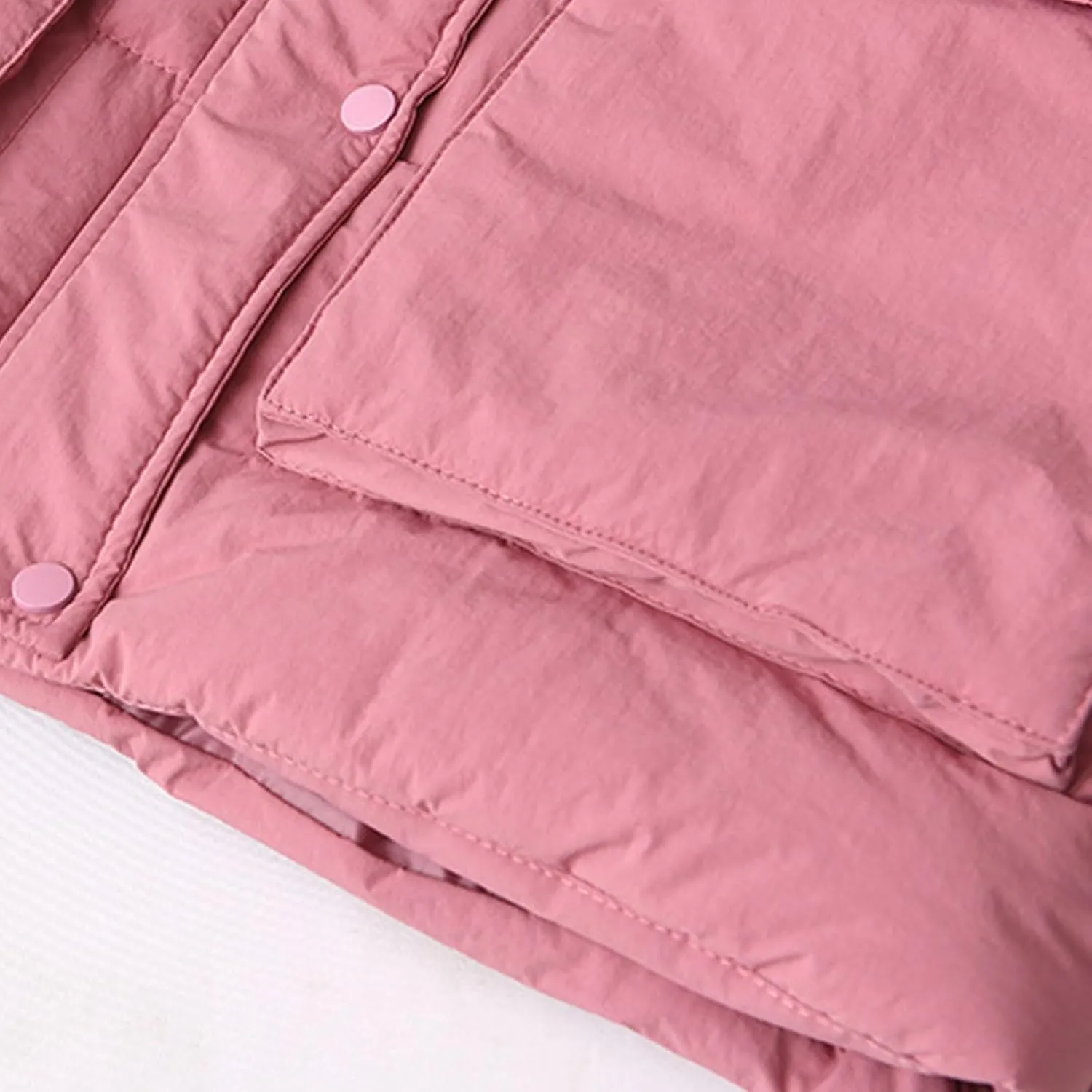 NATHGAM Women's Winter Down Coat Casual Thicken Warm Puffer Parka Jackets Outerwear Comfy Long Sleeve Ski Quilted Outerwear