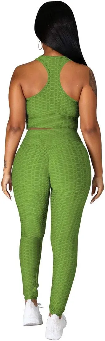 Nimsruc Workout Sets For Women 2 Piece Outfits Sexy Summer Sweatsuits Jogging Suits Casual Bodycon Tracksuits