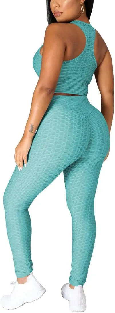Nimsruc Workout Sets For Women 2 Piece Outfits Sexy Summer Sweatsuits Jogging Suits Casual Bodycon Tracksuits