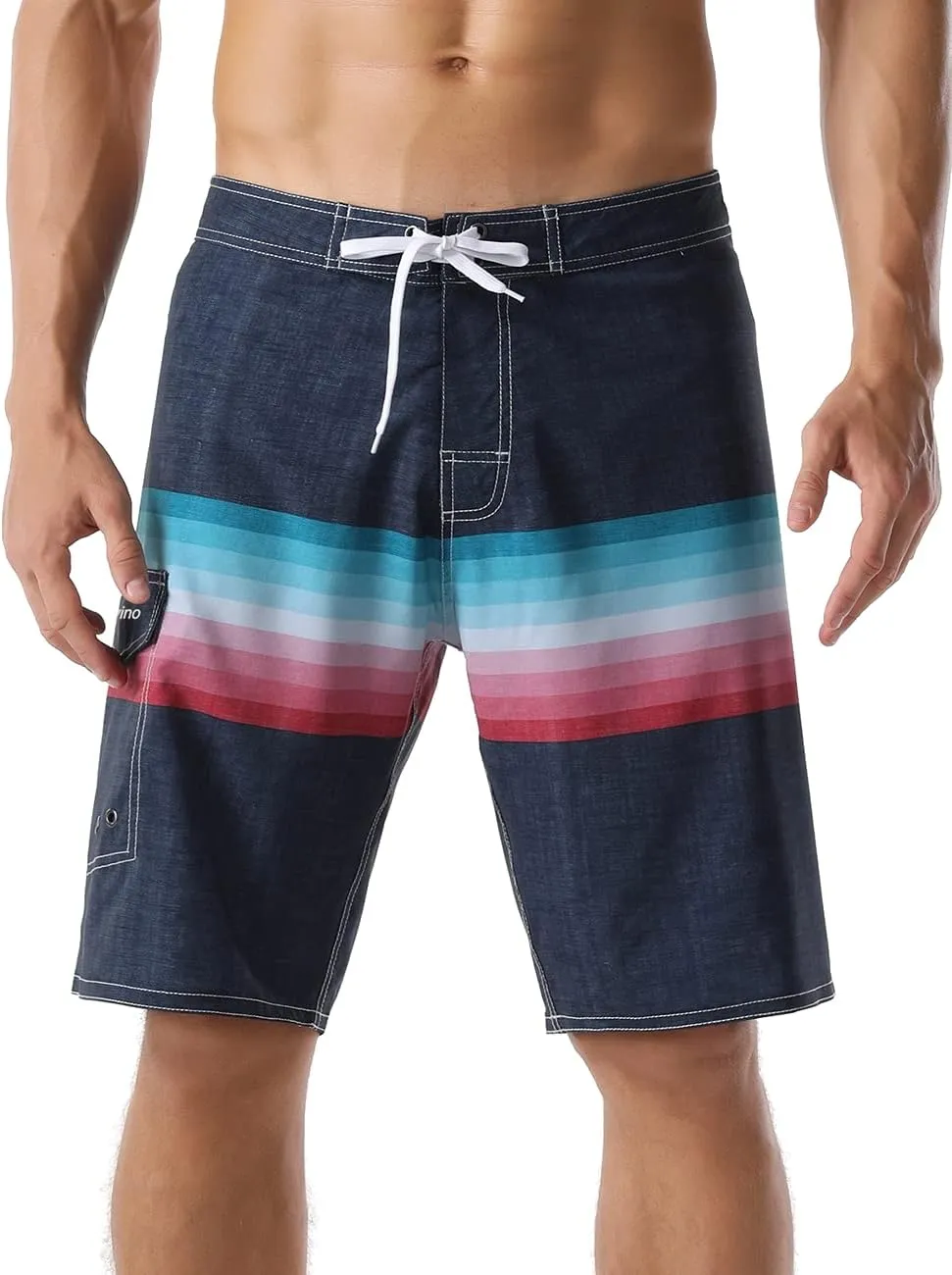 ninovino Men's Sportwear Swim Trunks Quick Dry Board Shorts with Lining