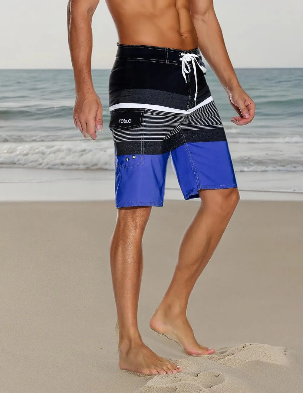 ninovino Men's Sportwear Swim Trunks Quick Dry Board Shorts with Lining