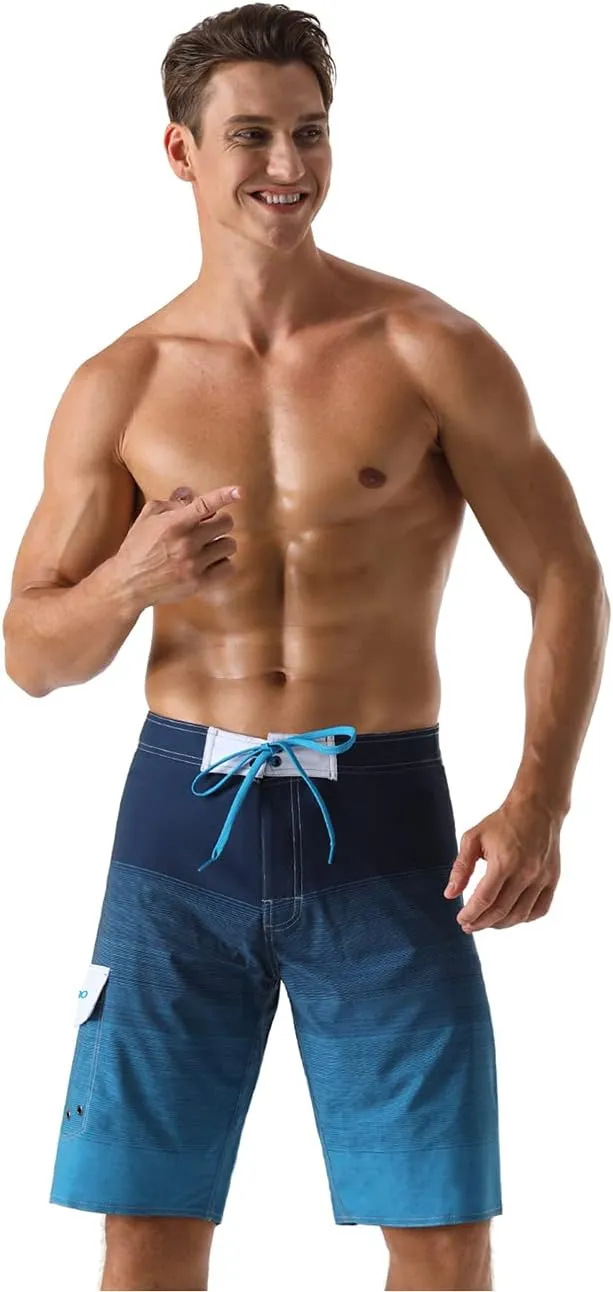 ninovino Men's Sportwear Swim Trunks Quick Dry Board Shorts with Lining