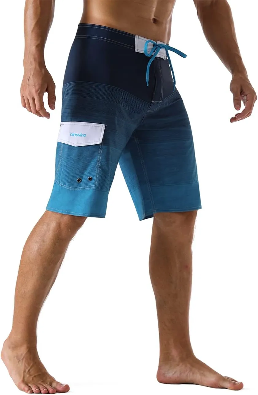 ninovino Men's Sportwear Swim Trunks Quick Dry Board Shorts with Lining